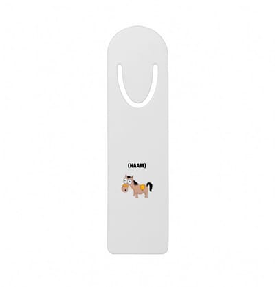 Hacebo® - Paardrijden met eigen naam metalen boekenlegger - Paardrijden - Paardrijder - Sport Bladwijzer boekenleggers - 12.7 cm x 3.2cm