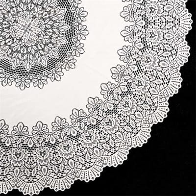 Unique Living | tafelkleed amira vinyl 152cm Ø white