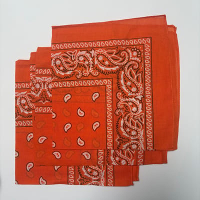 Bijoutheek Sjaal (Fashion) Bandana Set van 3 Oranje