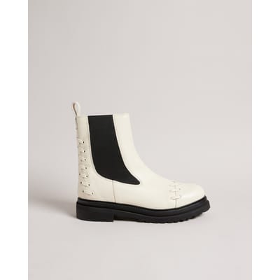 Ted Baker Lukki Chelsea Boot Met Zweepsteek Detail, Naturel
