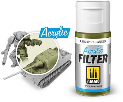 AMMO by Mig Jimenez Modelbouwdecoratie - MIG 0811 Acrylic Filter Yellow Green - 15ml Effecten potje
