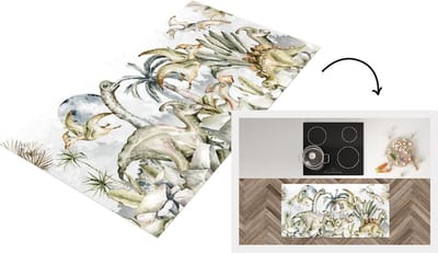 Keukenloper - Loper keuken - Dino - Jungle Decoratie - Kinderen - 120x60 cm - Keukenloper vinyl