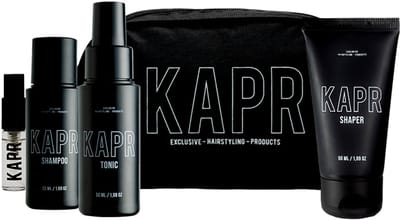 KAPR Discovery (gift) Kit SHAPER 50ml + Gratis Toilettas - vaderdag cadeau - Grooming Tonic - Shampoo - Parfum - Luxe Verzorgingskit voor Mannen