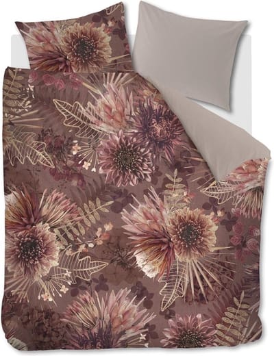 Riviera Maison Protea dekbedovertrek - Tweepersoons - 200x200/220 - Steenrood