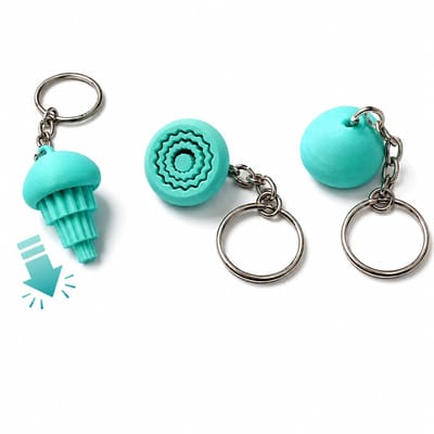 Jellyfish Fidget Toy Sleutelhanger – Anti Stress Speeltje voor Kinderen en Volwassenen – Sensorisch Friemelspeeltje – Pocket Toy – Compact Formaat – Turquoise