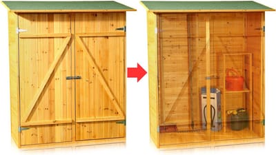 MKSS® Tuinkast Hout - Tuinkist - Tuinkasten voor Buiten - Tuinberging - 150x80x170cm