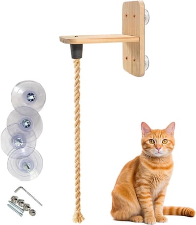 Katten Klimtouw - Huisdier Speelgoed - Krabben Spelen Rusten - Snelle Montage - 2 Meter - Natuurlijk
