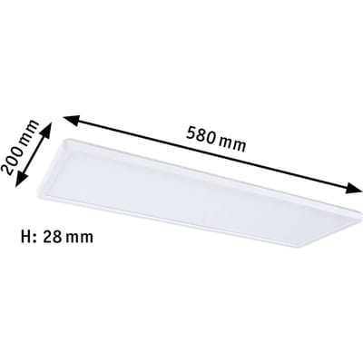 LED-paneel Atria Shine Backlight hoekig 580x200 mm 22W 1800lm White Switch Wit