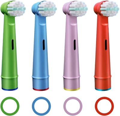 CHPN - Kinder Opzetborstels geschikt voor Elektrische tandenborstel Oral-B en Braun - 4 stuks - Geschikt voor Oral-B en Braun - Kids - Opzet- borstels - Kinderen - Elektrische tandenborstel - 4 stuks
