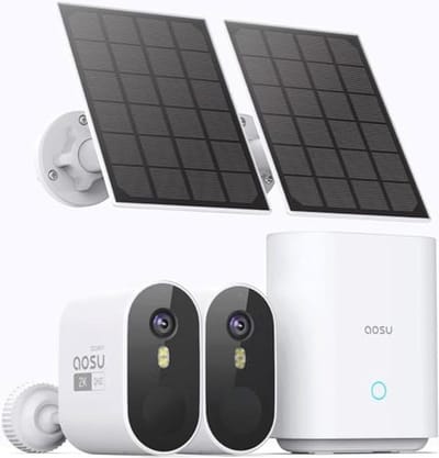 Draadloze 2K Bewakingscamera voor Buiten - Zonne-energie, Bewegingsmelder, Nachtzicht