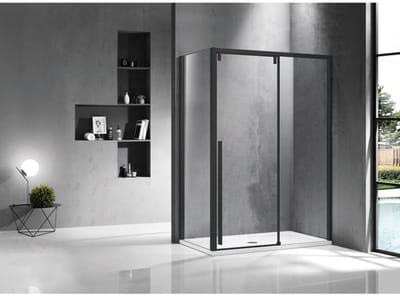 FugaFlow Efficiente Vetro Schuifdeur - 140x200cm - softclose - links/rechts - zwart mat