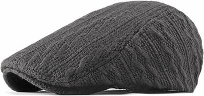 Flatcap grijs gebreid - Platte pet - Verstelbaar