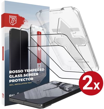 2-Pack Rosso Screenprotector Geschikt voor Google Pixel 8 Pro | 9H Tempered Glass | Beschermglas | Glasplaatje | Case Friendly | Met Installatietray | Eenvoudige montage