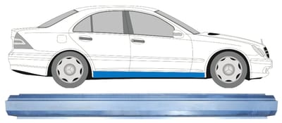 Reparatie dorpel voor Mercedes C-Class W203 2000-2007 / Links = Rechts