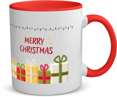 Akyol - kerstmerry christmas koffiemok - theemok - rood - Kerstmis - kerst beker - winter - kerst - christmas - kerst cadeau - 350 ML inhoud
