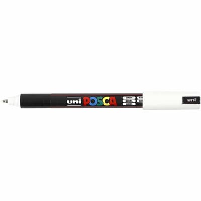 Posca Marker, afm PC-1MR, lijndikte 0,7 mm, extra-fijn, wit, 1 stuk