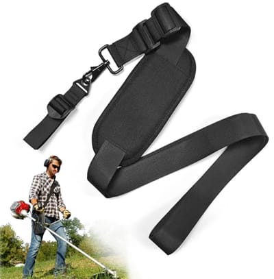 SnelShoppen - Verstelbare Schouderband voor Grastrimmer, Motorzaag, Bosmaaiers, Bladblazer en Heggenschaar - Duurzaam Nylon - 62cm tot 112cm - Zwart