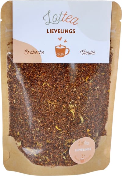 Lottea Lievelings thee 50 gram Stazak - verse thee, rooibos thee, thee cadeau, thee geschenk, thee cadeautje