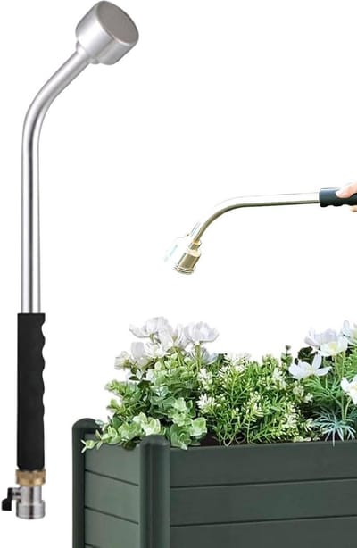 Tuinsproeier Wand - Regensproeier - Planten Water Geven - Ingebouwde Aan/Uit Knop - 45 cm - Zilver