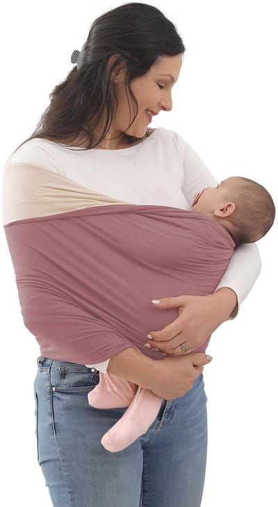Babywikkeldoek, dubbelzijdig klevend dekentje, zachte en elastische draagdoek voor baby's en peuters, geschikt voor pasgeborenen en baby's met een gewicht tot 16 kg (35 pond).