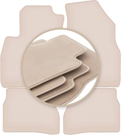 Premium beige vloermatten voor: Fiat Doblo II 2009-2020