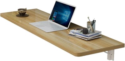 Opklaptafel - Wandbureau Hoekbureau - Ruimtebesparend Werken - Massief Hout Waterdicht - 100 x 40 cm