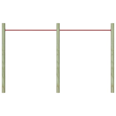 vidaXL Rekstokken 2 st 125 cm staal rood