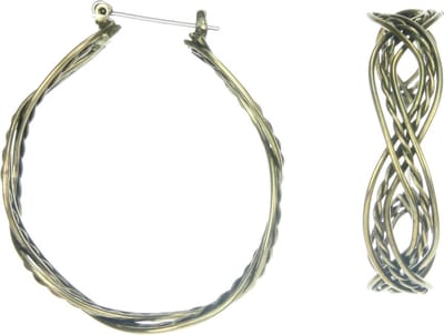 Behave - Oorbellen - Oorringen gevlochten design - Casual chic - 4,5 cm