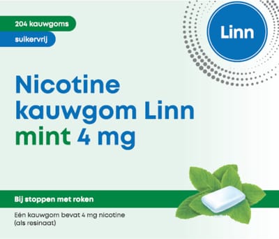 Nicotine kauwgom Linn mint 4 mg
