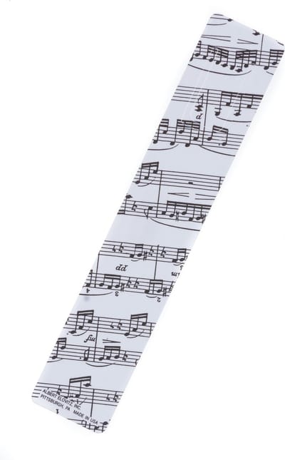 Plastic bladwijzer muziekmotief