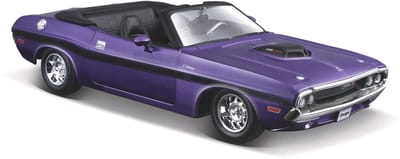 Maisto 1/24 Dodge Challenger R/T Cabrio Paars 1970