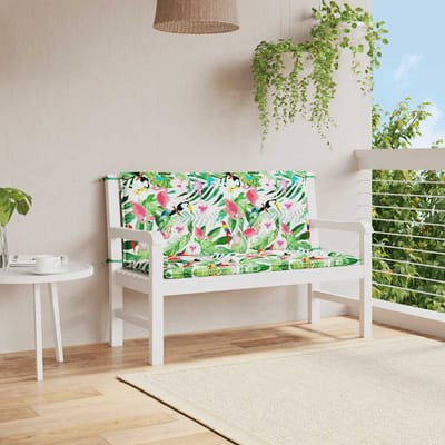 vidaXL - Tuinbankkussens - 2 - st - 120x50x7 - cm - stof - meerkleurig