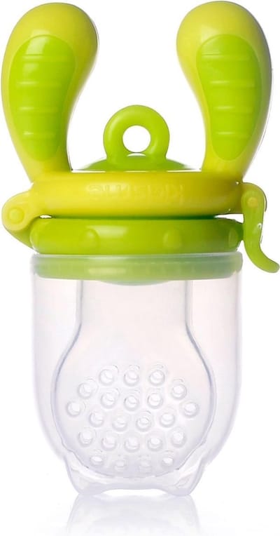 KidsMe Food Feeder fruitspeen & sabbelzakje voor baby - Maat L - Groen