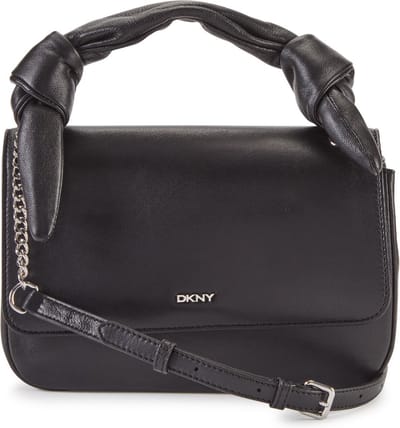 DKNY Sophie Large crossbodytas van leer - Zwart - Maat LxBxD 15x25x8,5