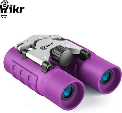Hikr Verrekijker kinderen – BaK-4 8x21 – Compact & lichtgewicht – Junior speelgoed voor vogelspotten & buitenavonturen – Paars