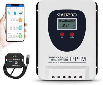 Zonnepaneel Laadregelaar - MPPT Regulator - Energie Beheer - WiFi App Monitor - 60A - Zwart