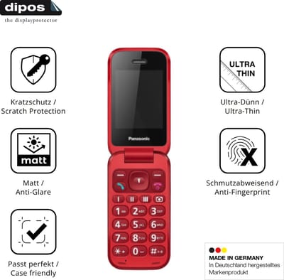 dipos – 4x Matte Beschermfolie geschikt voor Panasonic KX-TF600 | Krasbestendige & antireflecterende Screenprotector Ultra-Thin