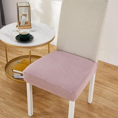 Jacquard stoelbekleding voor elastische stoelhoezen voor eetkamerstoelbeschermer Stoelhoes elastische eetkamerstoelhoezen 1 pcs roze