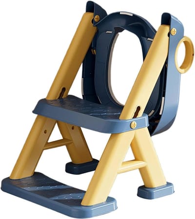 Baby toiletbril - Potje met opstapje - Zindelijkheidstraining - In hoogte verstelbaar - 40 x 33 cm - Donkerblauw