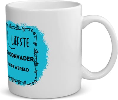 Akyol - liefste schoonvader van de wereld koffiemok - theemok - Vader - de liefste schoonvader - vader cadeautjes - vaderdag - verjaardag - geschenk - kado - 350 ML inhoud