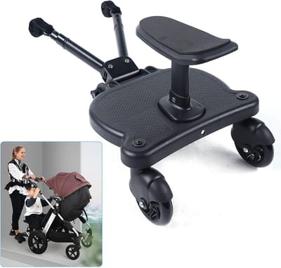 Universeel Buggy Board met Zitje en Treeplank - Geschikt tot 25 kg