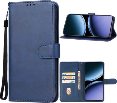 blauw agenda book case hoesje geschikt voor OnePlus Nord 4