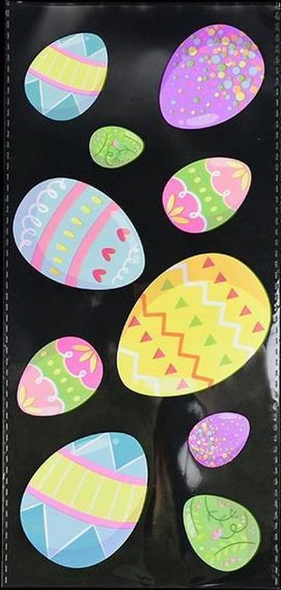 Pasen / Paasfeest - Traktatiezakjes - Uitdeelzakjes - Verjaardagzakjes - Feestzakjes - Snoepzakjes - Cellofaan - 27,5 cm | Eieren - Ei - Paasei - Groen - Geel - Paars - Rose | Peuter - Kleuter - Kind | Verjaardag  - Feest | Traktatie - Chocolat