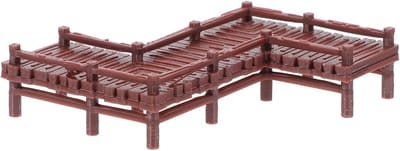 Miniatuur Brug - Landschap Decoratie - Tuin Aankleden - Duurzame Constructie - 6 x 6 x 1.5 cm - Bruin