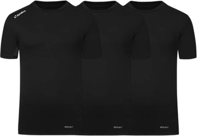 3-Pack Sondico compressie korte mouw sportshirt - heren - Black - maat M
