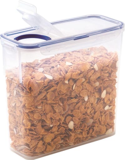 Lock&Lock Vershouddoos - Bewaardoos met deksel - Voorraaddoos - Voorraadpot - 3,4 liter - BPA vrij - PFAS vrij - Waspoeder opbergdoos - Cornflakes bewaardoos - Ontbijtgranen bewaardoos - Transparant