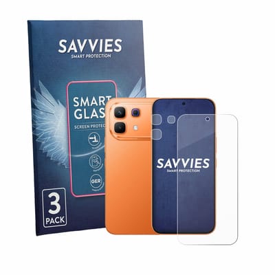 3 Stuks Savvies Screenprotector - geschikt voor Infinix Note 60 Pro (Voor+Camera) - beschermfolie glas transparant