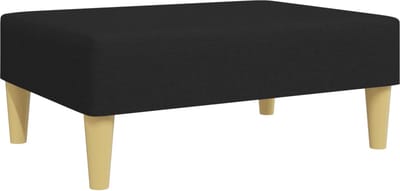 vidaXL - Voetenbank - 77x55x31 - cm - stof - zwart
