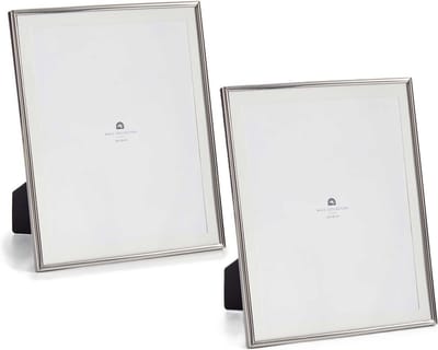 Giftdecor Fotolijstje voor 20 x 25 cm foto - 2x - zilver - metaal - frame 23 x 28 cm - passe partout
