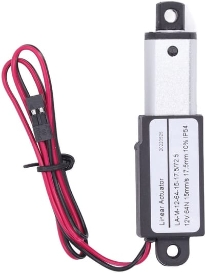 Dailygoody - Mini Elektrische Lineaire Actuator - 12V - 64N Kracht - Compact en Waterdicht - 15 Mm/s Snelheid - Ideaal voor Domotica - 17,5 Mm
